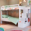 Beliche Infantil 2 Gavetas com Escada Branco - Completa Móveis