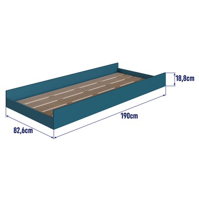 Cama Infantil Auxiliar Azul Secreto - Completa Móveis