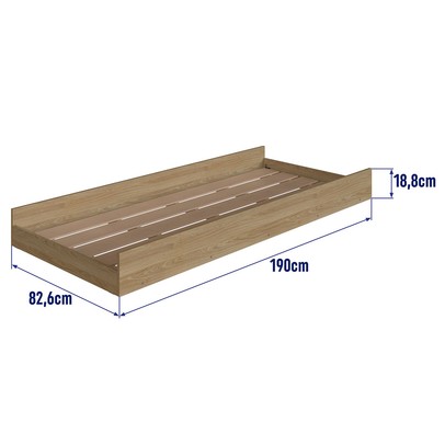 Cama Infantil Auxiliar Aveiro Oak - Completa Móveis