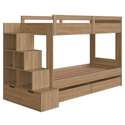 Beliche 4 Gavetas com Escada Aveiro Oak - Completa Móveis