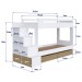 Beliche 4 Gavetas com Escada Branco/Aveiro Oak - Completa Móveis