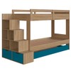 Treliche 2 Gavetas Aveiro Oak/Azul Secreto - Completa Móveis
