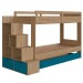 Treliche 2 Gavetas Aveiro Oak/Azul Secreto - Completa Móveis