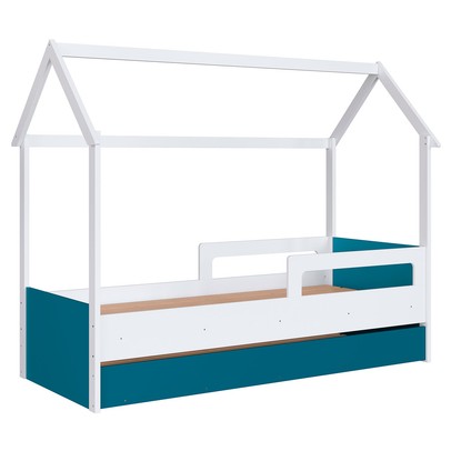 Cama Infantil Bicama Branco/Azul Secreto - Completa Móveis