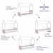 Cama Infantil Bicama Branco/Rosa - Completa Móveis