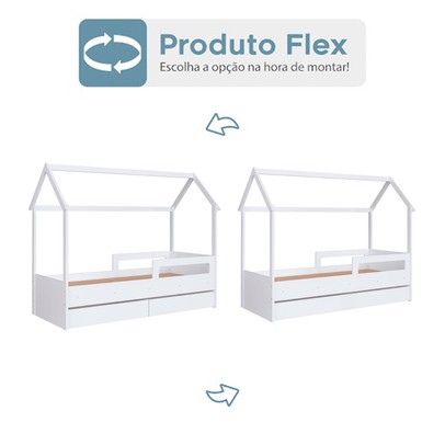 Cama Infantil Montessoriana 2 Gavetas Branco - Completa Móveis
