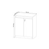 Conjunto Home Office 3 Peças 1 Mesa com Chave, 1 Estante para Livros e 1 Armário para Escritório Stanford 1 Marrom - Pnr Móveis