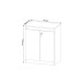 Conjunto Home Office 3 Peças 1 Mesa com Chave, 1 Estante para Livros e 1 Armário para Escritório Stanford 5 Branco - Pnr Móveis