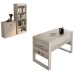 Conjunto Home Office 3 Peças 1 Mesa com Chave, 1 Estante para Livros e 1 Armário para Escritório Stanford 5 Branco - Pnr Móveis