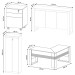 Conjunto Home Office 4 Peças 1 Mesa, 1 Gaveteiro e 2 Armários para Escritório Stanford 6 Branco - Pnr Móveis