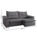 Sofá 4 Lugares Retrátil e Reclinável Espanha 250cm Cinza - Celflex