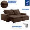 Sofá 4 Lugares Paris Retrátil e Reclinável Super Pilow 230cm Marrom - Celflex
