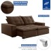 Sofá 4 Lugares Paris Retrátil e Reclinável Super Pilow 230cm Marrom - Celflex