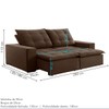 Sofá 4 Lugares Paris Retrátil e Reclinável Super Pilow 230cm Marrom - Celflex