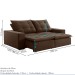 Sofá 4 Lugares Paris Retrátil e Reclinável Super Pilow 230cm Marrom - Celflex