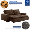 Sofá 4 Lugares Paris Retrátil e Reclinável Super Pilow 250cm Marrom - Celflex
