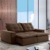 Sofá 4 Lugares Paris Retrátil e Reclinável Super Pilow 250cm Marrom - Celflex