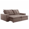 Sofá 4 Lugares Paris Retrátil e Reclinável Super Pilow 250cm Bege Escuro - Celflex
