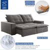 Sofá 4 Lugares Paris Retrátil e Reclinável Super Pilow 250cm Cinza - Celflex