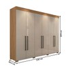 Guarda-Roupa Casal Hollywood 6 Portas 2 Gavetas Marrocos/Off White - Panorama Móveis