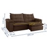 Sofá 5 Lugares Espanha Retrátil e Reclinável 290cm Marrom - Celflex
