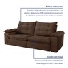 Sofá 5 Lugares Espanha Retrátil e Reclinável 290cm Marrom - Celflex