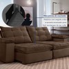 Sofá 5 Lugares Espanha Retrátil e Reclinável 290cm Marrom - Celflex