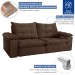 Sofá 5 Lugares Espanha Retrátil e Reclinável 290cm Marrom - Celflex