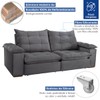 Sofá 5 Lugares Espanha Retrátil e Reclinável 290cm Cinza - Celflex