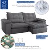 Sofá 5 Lugares Espanha Retrátil e Reclinável 290cm Cinza - Celflex