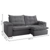 Sofá 5 Lugares Espanha Retrátil e Reclinável 290cm Cinza - Celflex