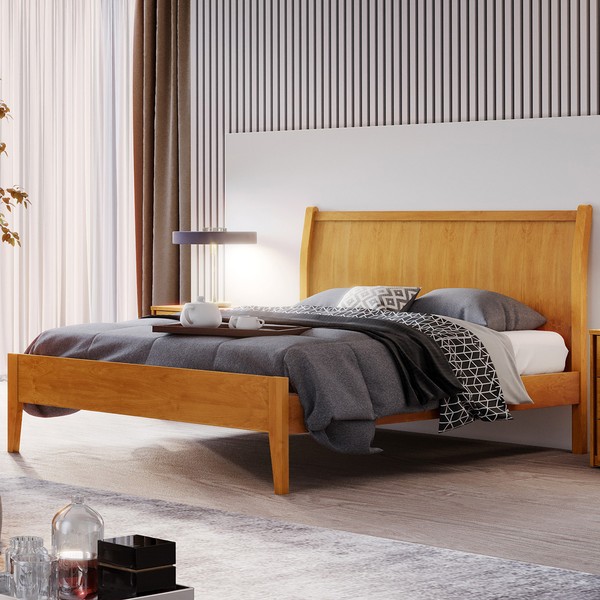 Cama de Casal Classic 140cm Amêndoa Mel - Josandro