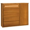 Cômoda Unique 1 Porta 5 Gavetas 4411 Amêndoa - Josandro