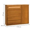 Cômoda Unique 1 Porta 5 Gavetas 4411 Amêndoa - Josandro