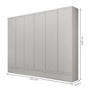 Guarda-Roupa Casal Urbano 6 Portas 9 Gavetas Branco - Josandro