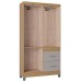 Guarda-Roupa Solteiro Milão 4 Portas 2 Gavetas Damasco/Off White - Poquema