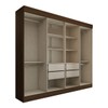 Guarda-Roupa Casal Castlewood 8 Portas 4 Gavetas Castanho Hp - Panorama Móveis