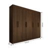 Guarda-Roupa Casal Castlewood 8 Portas 4 Gavetas Castanho Hp - Panorama Móveis