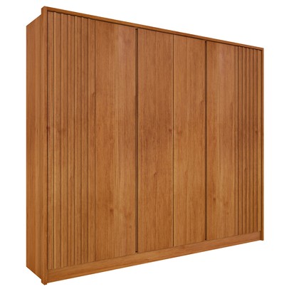 Guarda-Roupa Casal Barcelona 6 Portas 6 Gavetas Ripado Cinamomo - Tcil Móveis