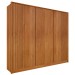 Guarda-Roupa Casal Barcelona 6 Portas 6 Gavetas Ripado Cinamomo - Tcil Móveis