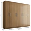 Guarda-Roupa Casal Ele e Ela 8 Portas 8 Prateleiras Marrom - Panorama Móveis