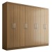 Guarda-Roupa Casal Ele e Ela 8 Portas 8 Prateleiras Marrom - Panorama Móveis