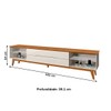Rack para TV Até 65 Polegadas Limit 2 Gavetas 2 Prateleiras Off White/Nature - Tebarrot