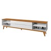 Rack para TV Até 75 Polegadas Limit 2 Gavetas 2 Prateleiras Branco/Nature - Tebarrot