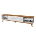 Rack para TV Até 75 Polegadas Limit 2 Gavetas 2 Prateleiras Branco/Nature - Tebarrot