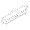 Rack para TV Até 75 Polegadas Limit 2 Gavetas 2 Prateleiras Nature - Tebarrot