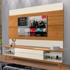 Rack para TV Até 75 Polegadas Limit 2 Gavetas 2 Prateleiras Off White/Nature - Tebarrot