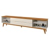 Rack para TV Até 75 Polegadas Limit 2 Gavetas 2 Prateleiras Off White/Nature - Tebarrot