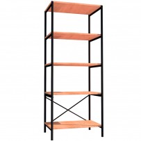 Estante para Livros Trento 4 Prateleiras Preto Fosco/Demolição 13445 - Artefamol