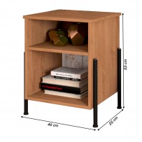 Mesa de Cabeceira Viena Preto/Demolição 13434 - Artefamol